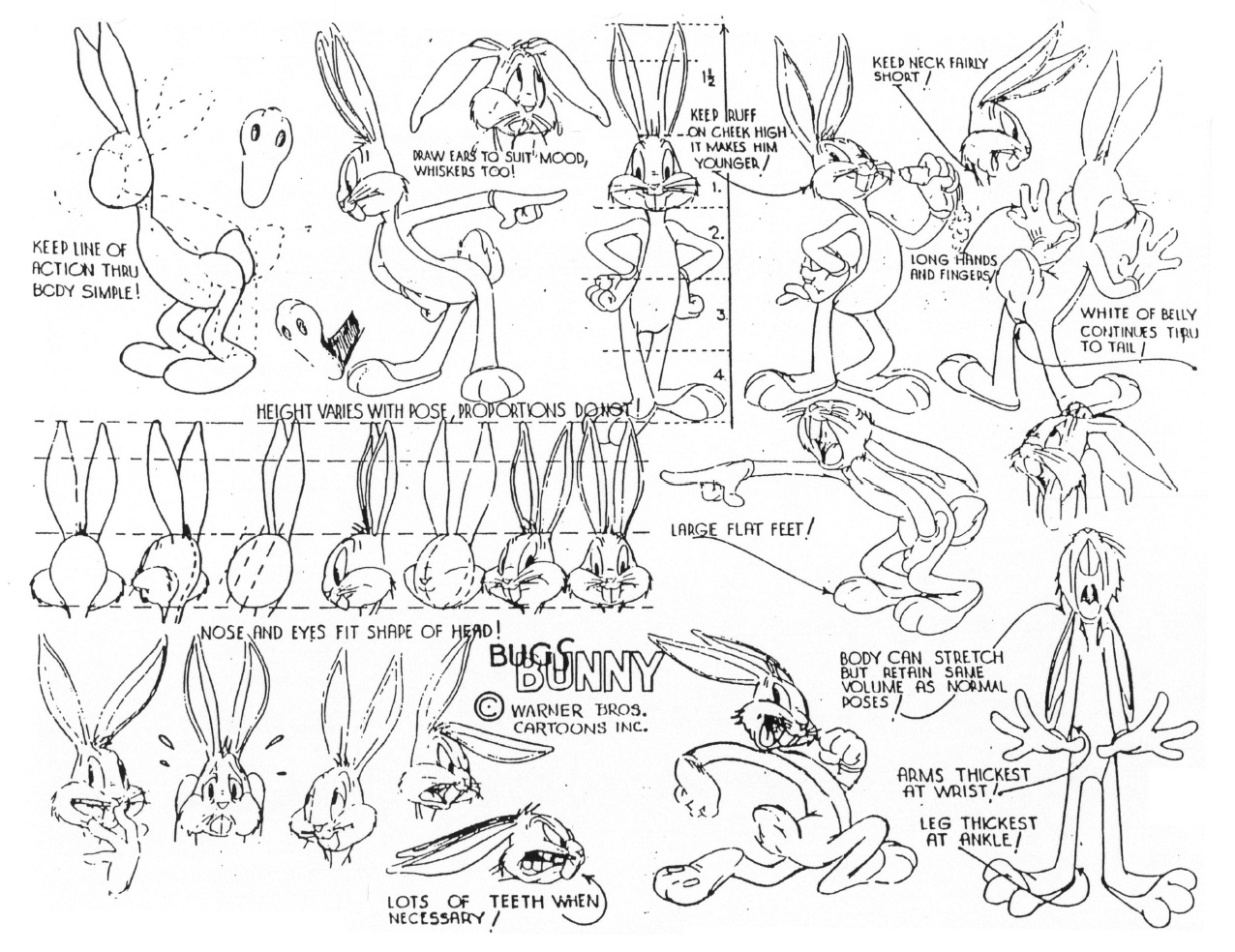 Bugs Bunny Sheet Character Model Sheets Animation Resources Art References Resources See more of cuter in bunny ears on facebook. art resources tutorials ucoz